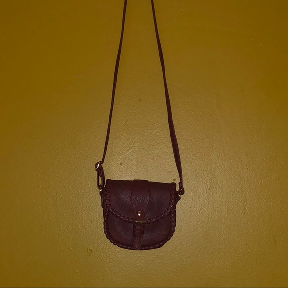 Cato Handbags - Maroon Faux Leather Crossbody Bag